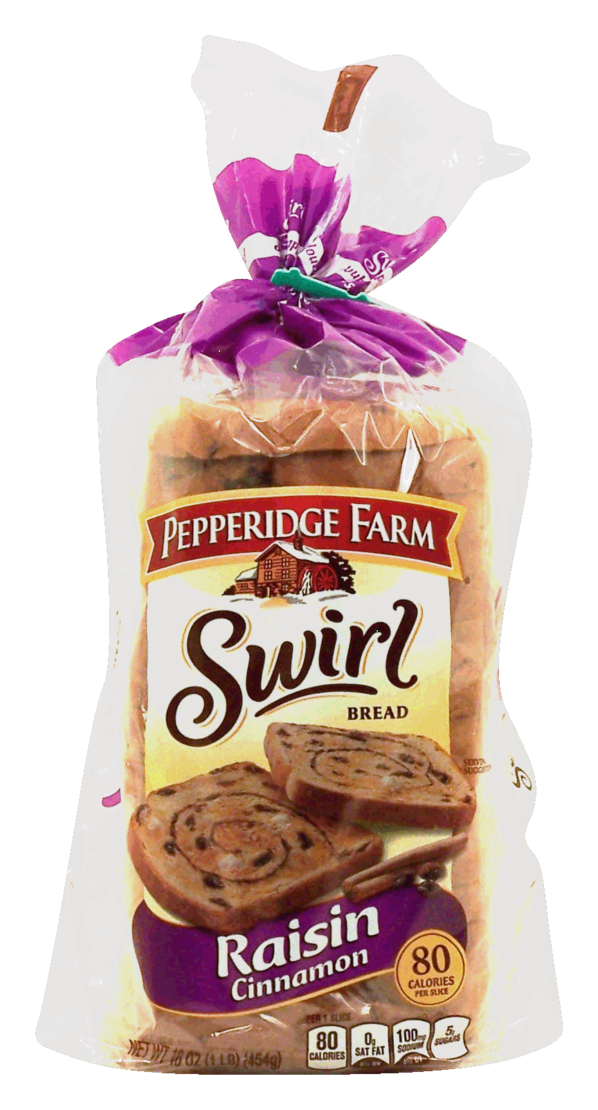 Pepperidge Farm Swirl raisin cinnamon bread, sliced Full-Size Picture